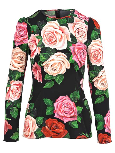 dolce gabbana black rose print|dolce and gabbana art print.